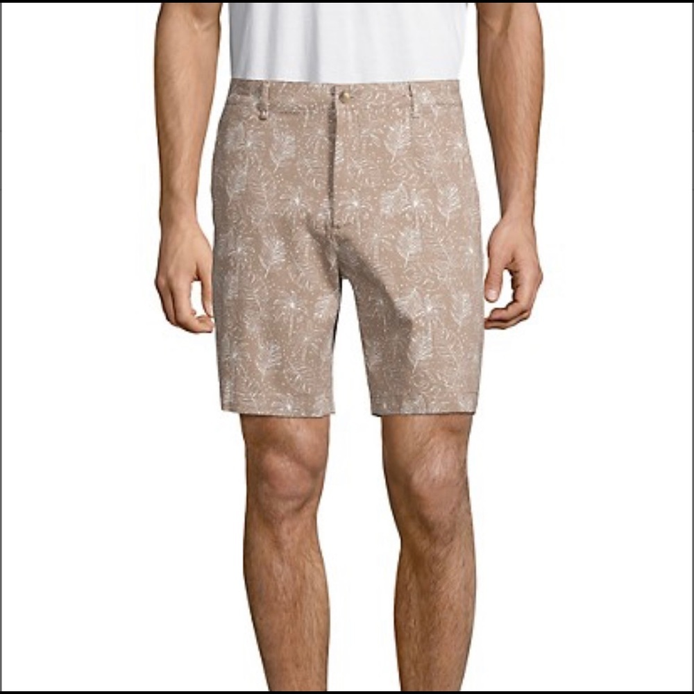 Slate & Stone Summer Leaves Tan Stretch Sh…